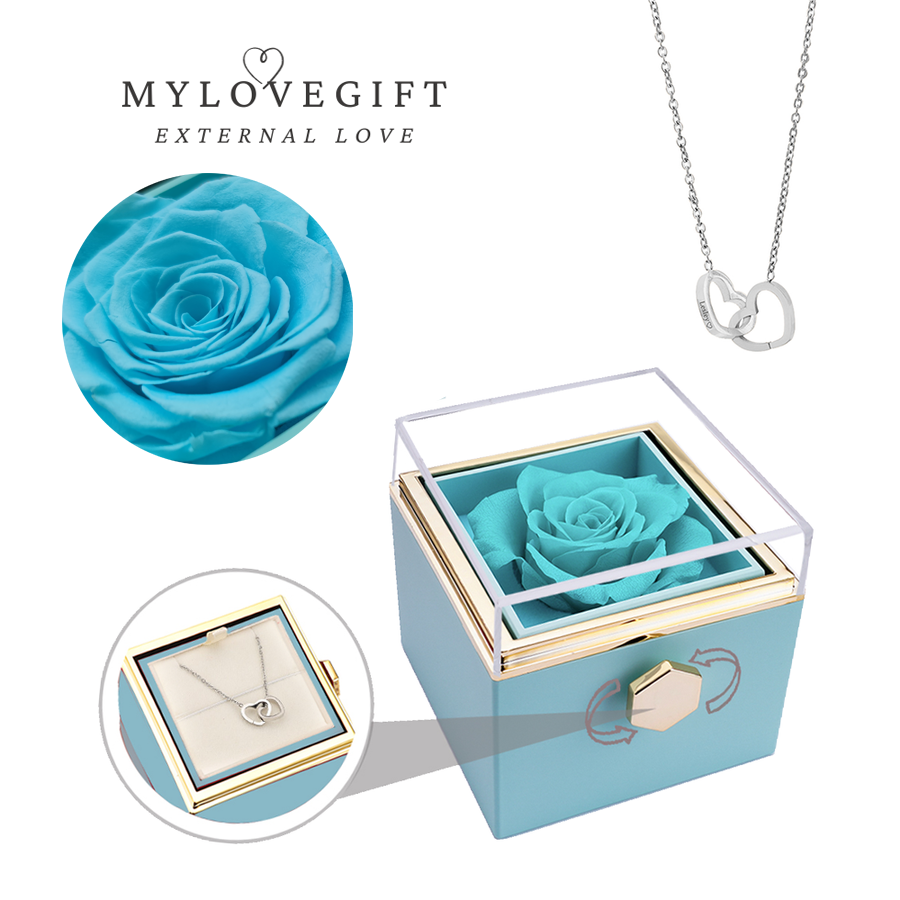 Eternal Rose Box - Engraved Necklace