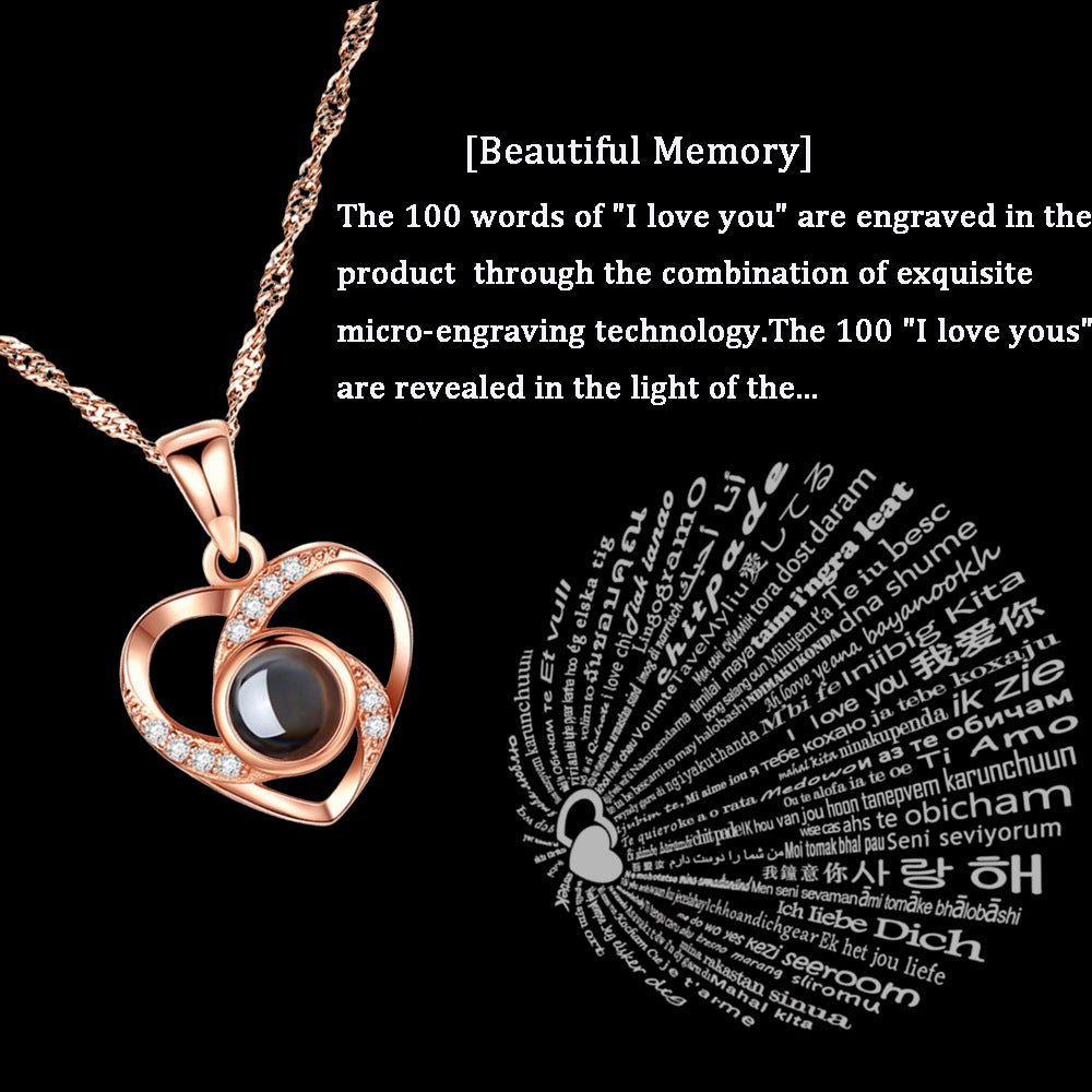 Eternal Rose Box - Engraved Necklace