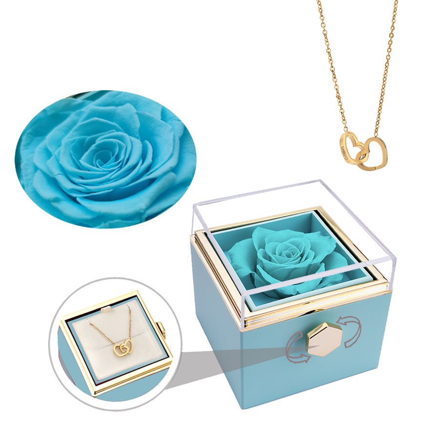 Eternal Rose Box - Engraved Necklace